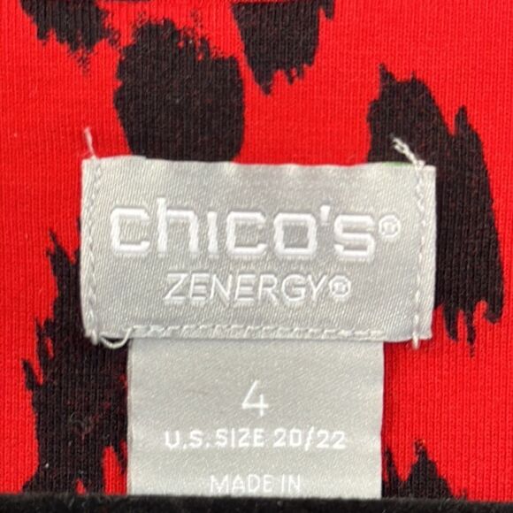 Chico's Zenergy Tunic Size 4 XXL (20) French Terry Leopard - Picture 15 of 16